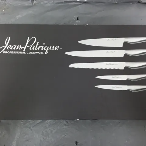 BOXED JEAN-PATRIQUE CHOPAHOLIC 5 PIECE STAINLESS STEEL KNIFE SET