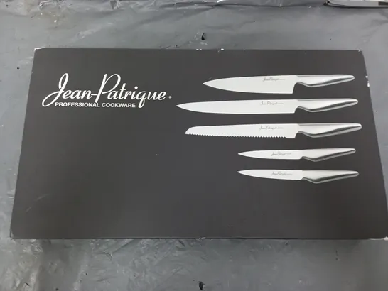 BOXED JEAN-PATRIQUE CHOPAHOLIC 5 PIECE STAINLESS STEEL KNIFE SET