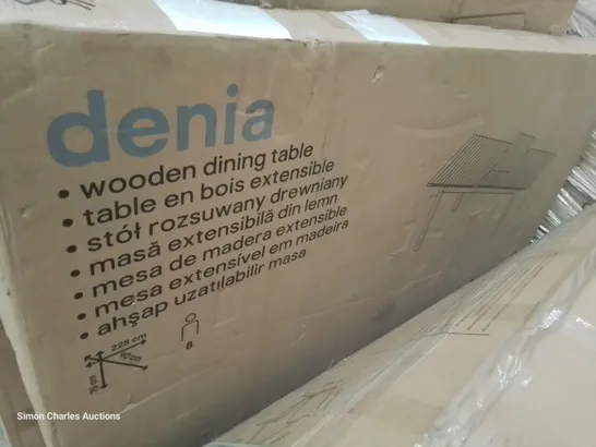 BOXED DENIA WOODEN EXTENDABLE DINING TABLE