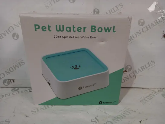 LUMOLEAF SPLASH-FREE PET WATER BOWL