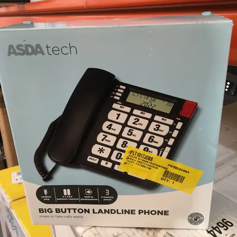 ASDA TECH BIG BUTTON LANDLINE PHONE 