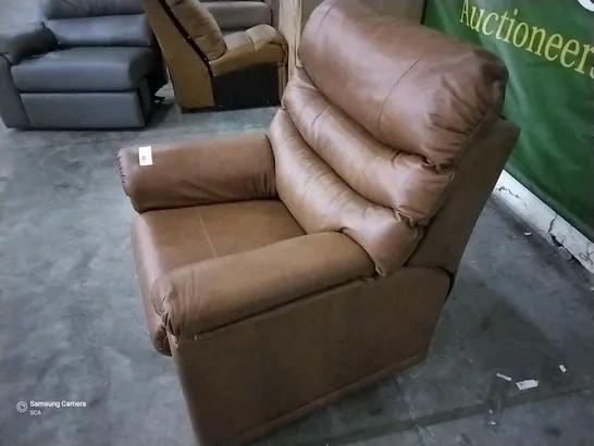 QUALITY BRITISH DESIGNER G PLAN MALVERN ELECTRIC RECLINING CHAIR DALLAS TAN LEATHER