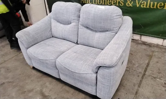 QUALITY BRITISH DESIGNED & MANUFACTURED G PLAN JACKSON 2 SEATER POWER RECLINER SOFA BEACH DUCK EGG FABRIC