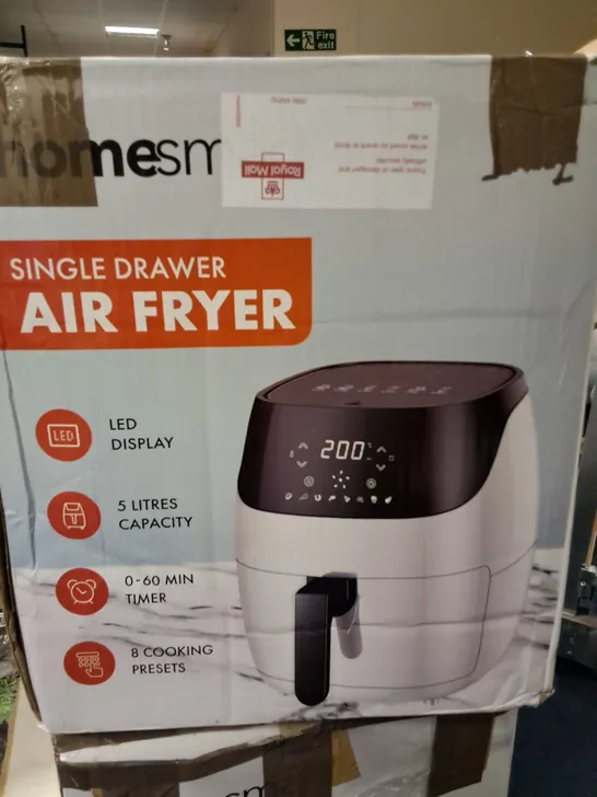 HOMESTART SINGLE DRAWER 5L AIR FRYER - WHITE