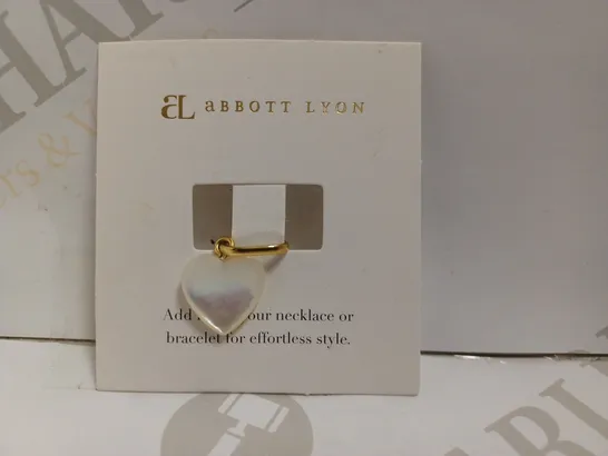 ABBOTT LYON MOTHER OF PEARL HEART CHARM