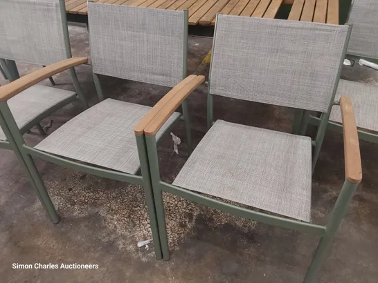 PATIO DINING SET OF TABLE & 6 CHAIRS