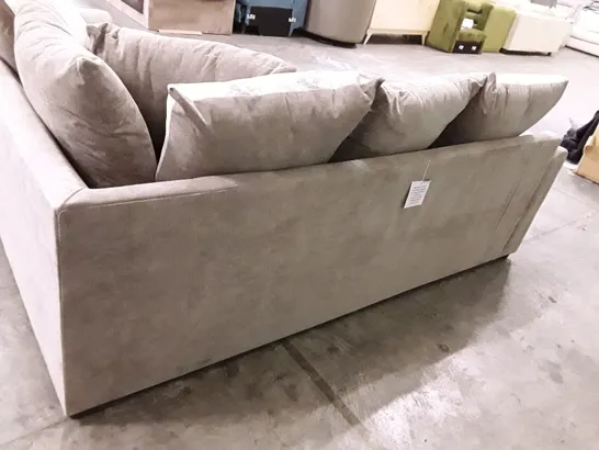 QUALITY DESIGNER CORNER SOFA - BEIGE FABRIC 