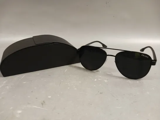 PRADA AVIATOR LENS BLACK FRAMED SUNGLASSES 