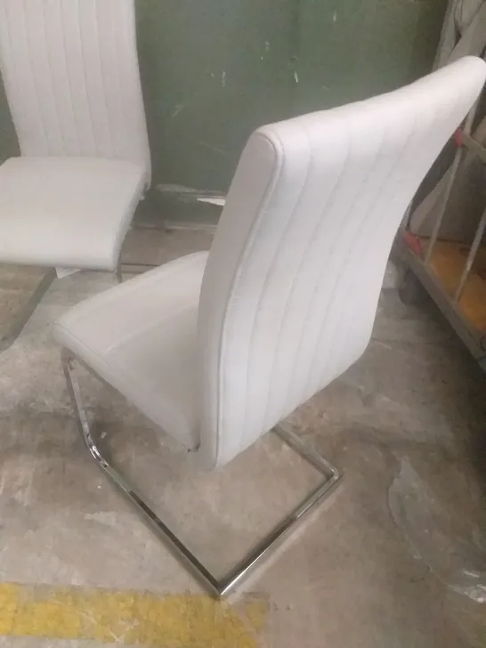 X2 PERTH GREY DINING CHAIR CHROME LEGS