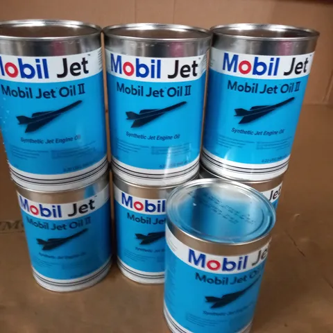 LOT OF 7 946ML MOBIL JET OIL 2 SYNTHETIC JET ENGINE OIL