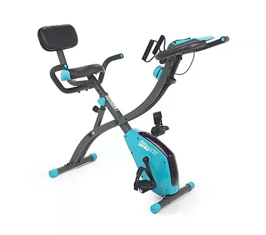 BOXED FITQUEST FLEX EXPRESS EXERCISE BIKE, TEAL [COLLECTION ONLY]