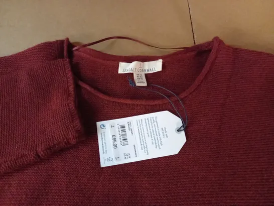 SEASALT CORNWALL FRUITY JUMPER IN BURGUNDY - UK 14