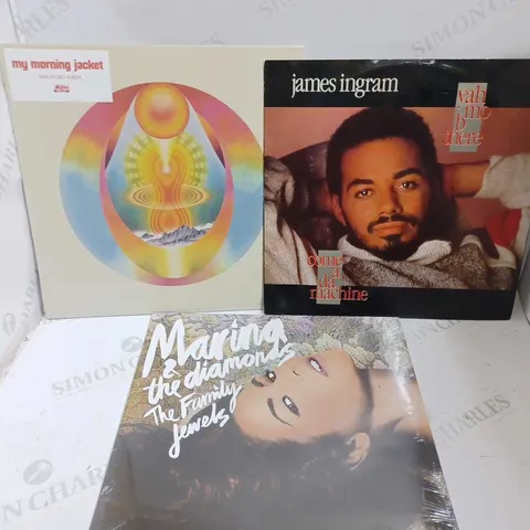 BOX OF APPROX 8 VINYLS INCLUDING MARINA AND THE DIAMONDS, MY MORNING JACKET AND JAMES INGRAM