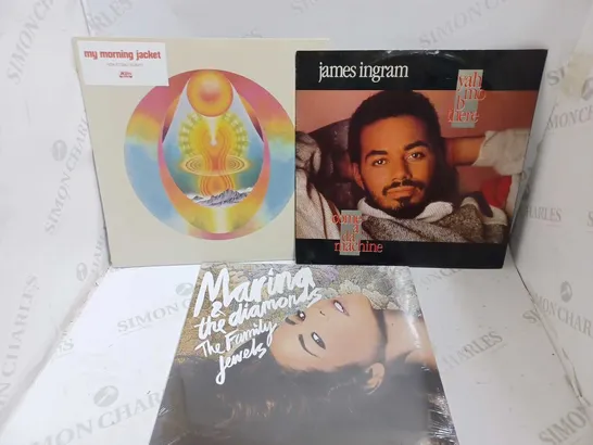 BOX OF APPROX 8 VINYLS INCLUDING MARINA AND THE DIAMONDS, MY MORNING JACKET AND JAMES INGRAM