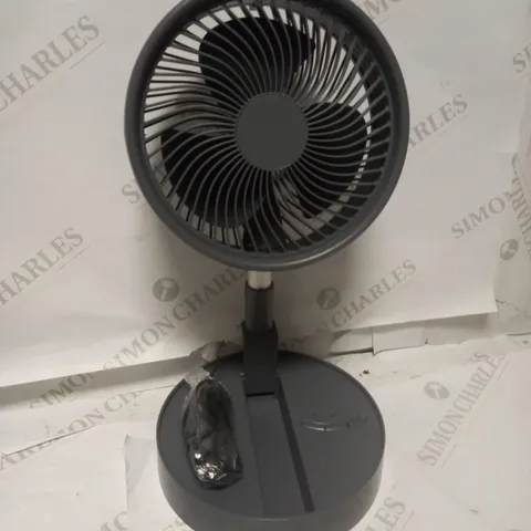 BELL & HOWELL RECHARGEABLE EXTENDABLE DESK & FLOOR FAN, GREY