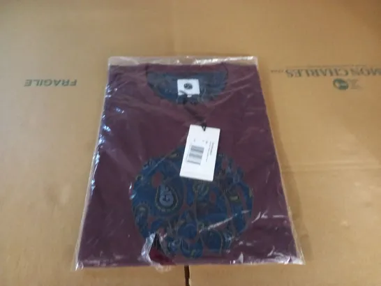 BAGGED PRETTY GREEN ALLOWAY PAISLEY LOGO T-SHIRT - XL