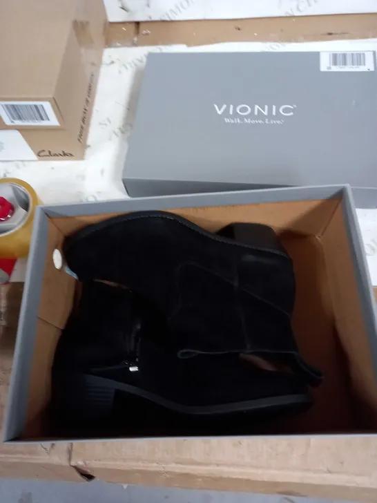 VIONIC VERA BLACK ANKLE BOOTS - UK SIZE 5