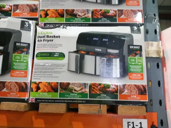 BOXED TOWER 8.5L DUAL BASKET AIR FRYER