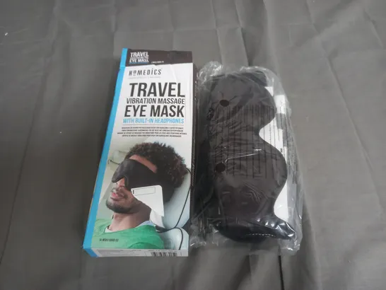 BOXED HOMEDICS TRAVEL VIBRATION MASSAGE EYE MASK WITH BUILT IN HEADPHONES 