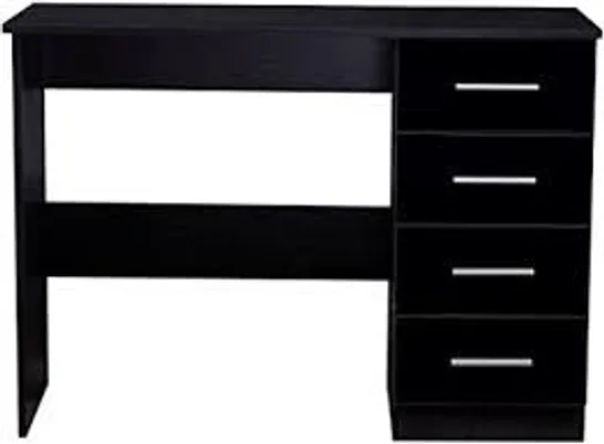 BOXED REFLECT 4 DRAWER DRESSING TABLE BLACK