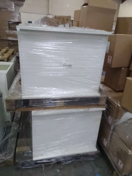 2 PALLETS OF ASSORTED WHITE PAINTED FURNITURE