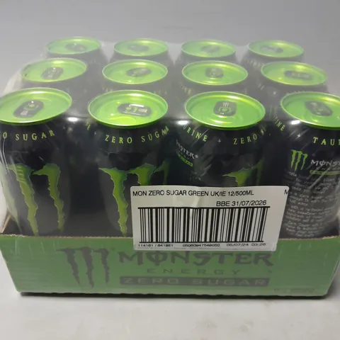 12 MONSTER ZERO SUGAR GREEN (12x500ml) - COLLECTION ONLY