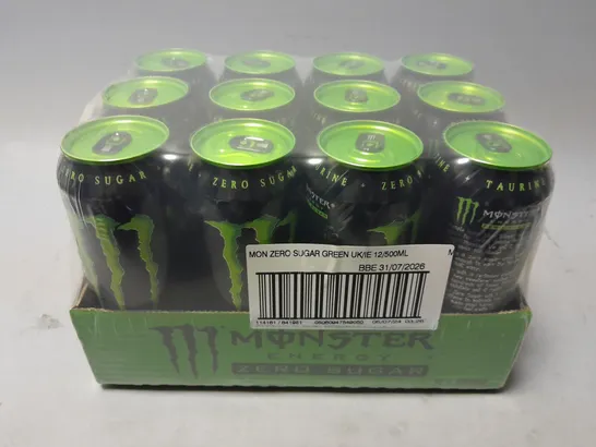 12 MONSTER ZERO SUGAR GREEN (12x500ml) - COLLECTION ONLY