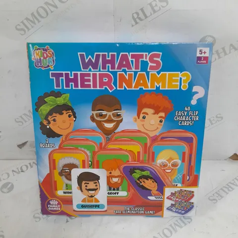 BOX OF APPROX 10 WHAT'S THEIR NAME? BOARD GAME - AGES 5+