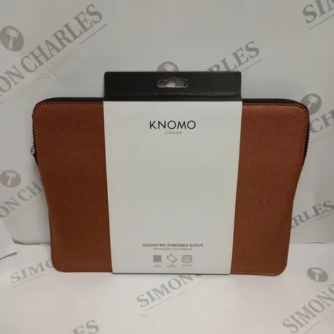 APPROXIMATELY 30 KNOMO LONDON GEOMETRIC EMBOSSED SLEEVES IN COPPER FOR MACBOOK