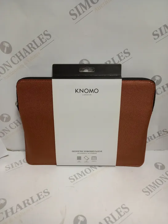 APPROXIMATELY 25 KNOMO LONDON GEOMETRIC EMBOSSED SLEEVES IN COPPER FOR MACBOOK