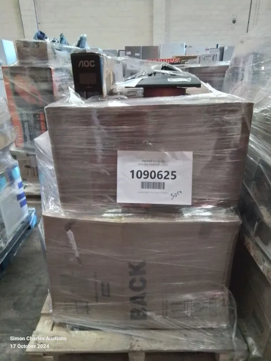 PALLET OF APPROXIMATELY 16 UNPROCESSED RAW RETURN MONITORS TO INCLUDE;