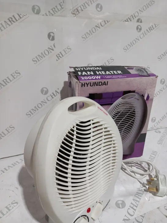 BOXED 2000W WHITE HYUNDAI FAN HEATER 