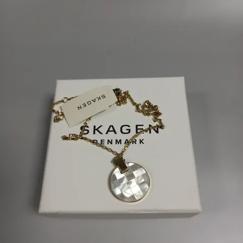 BOXED SKAGEN AGNETHE MOTHER OF PEARL NECKLACE
