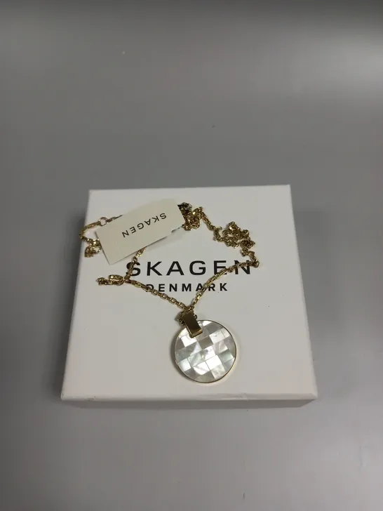 BOXED SKAGEN AGNETHE MOTHER OF PEARL NECKLACE