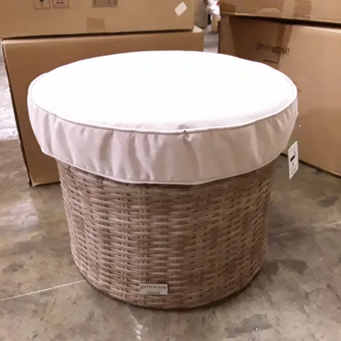 BOXED CIRCULAR FOOTSTOOL/TABLE - NATURAL 