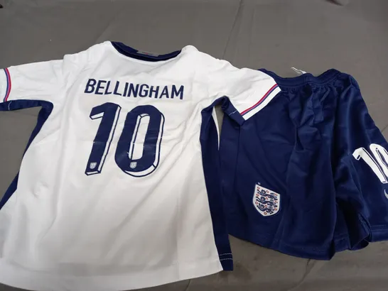 NIKE ENGLAND 2024 EUROS HOME SHIRT - BELLINGHAM 10 - KIDS SIZE 22