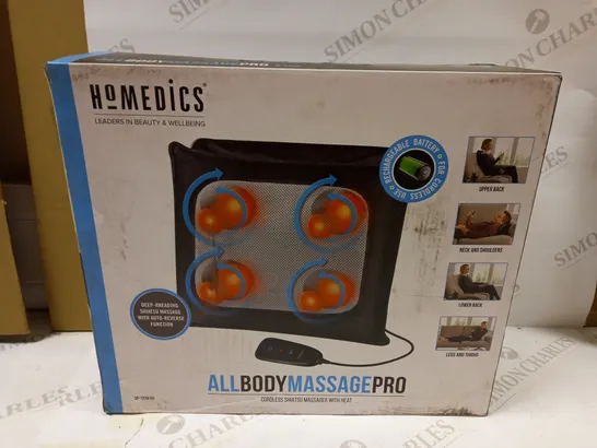 HOMEDICS ALL BODY MASSAGE PRO CORDLESS SHIATSU MASSAGER WITH HEAT