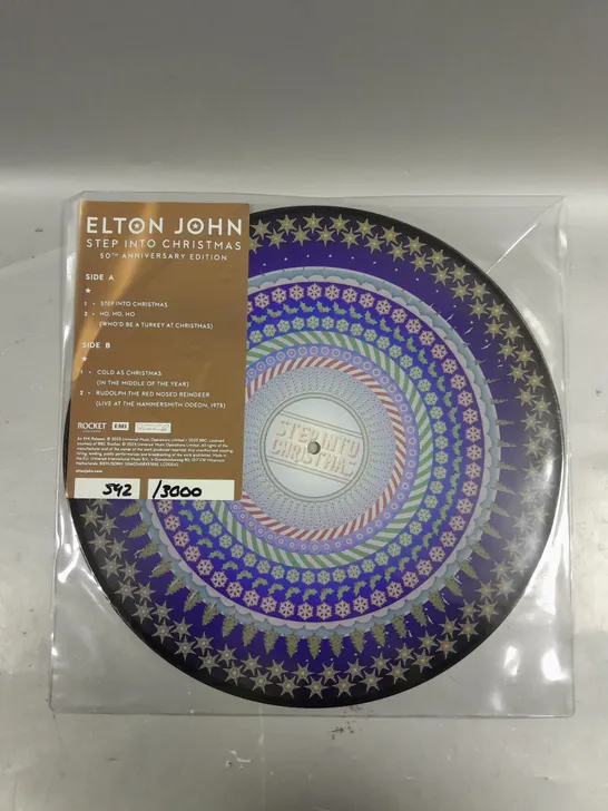 ELTON JOHN STEP INTO CHRISTMAS 50TH ANNIVERSARY VINYL - 592/3000