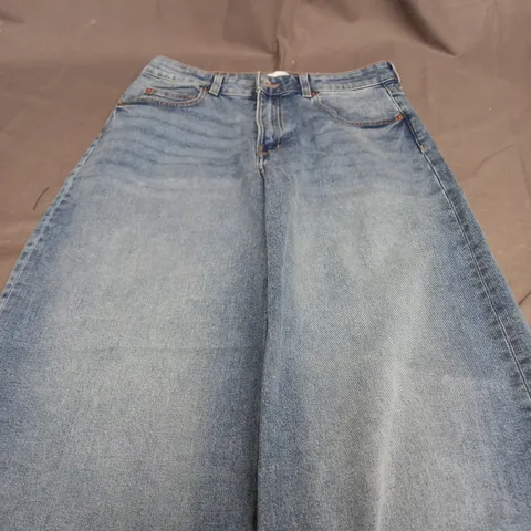 H&M WIDE HIGH WASITED ANKLE LENGTH STRECH JEANS - EUR 38