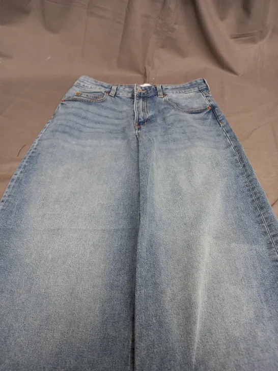 H&M WIDE HIGH WASITED ANKLE LENGTH STRECH JEANS - EUR 38