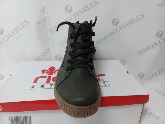 RIEKER HI-TOP TRAINER CUFFED KHAKI SIZE 7.5