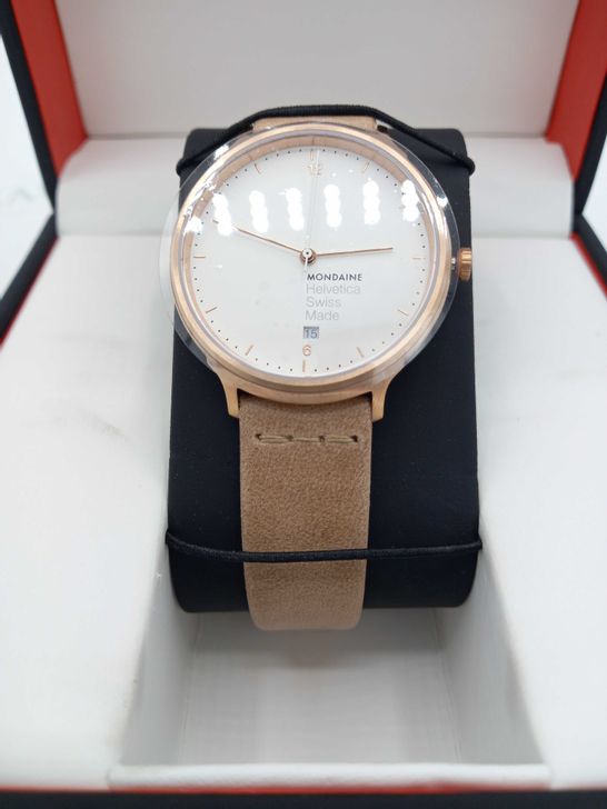 BRAND NEW BOXED MONDAINE APRICOT WATCH RRP £568