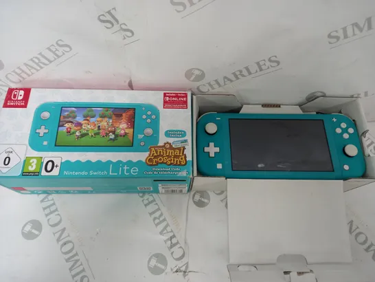 BOXED NINTENDO SWITCH LITE IN TURQUOISE