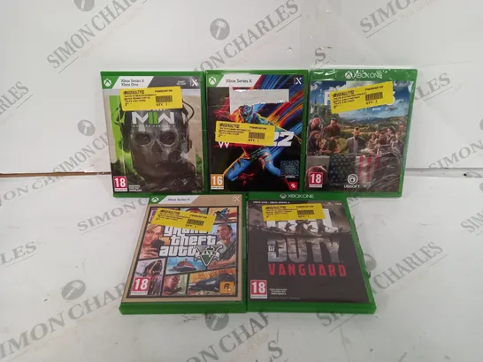 5 ASSORTED XBOX GAMES