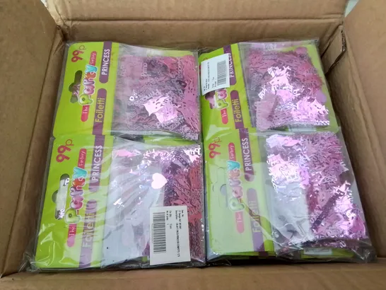 LOT OF 31 BOXES OF BRAND NEW PRINCESS CONFETTI - 144 PIECES PER BOX / APPROX TOTAL 4464