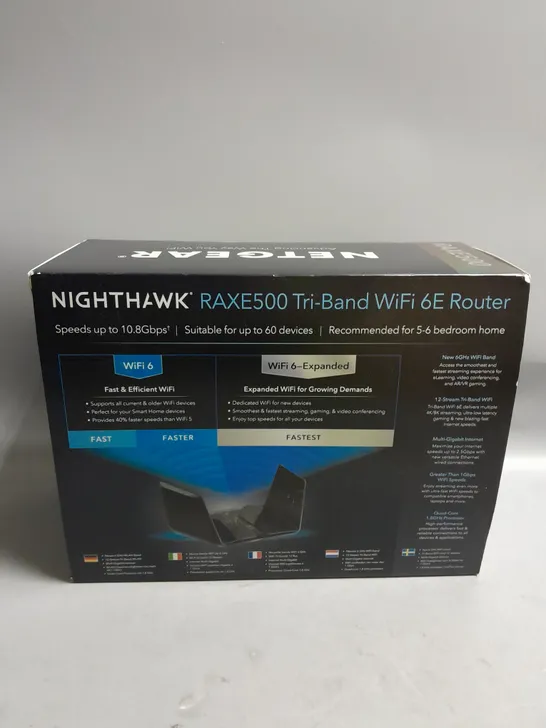 BOXED NETGEAR NIGHTHAWK RAXE500 TRI-BAND WIFI ROUTER WIFI 6E