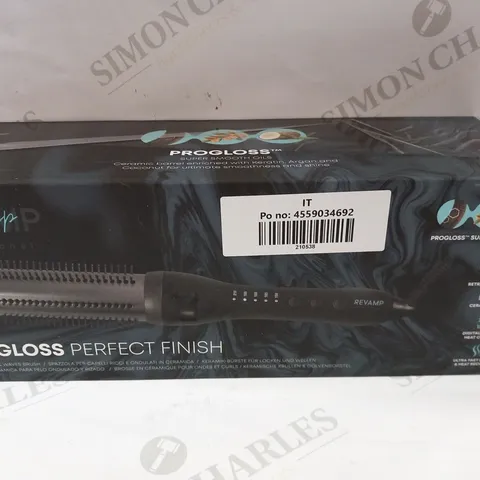 BOXED REVAMP PROGLOSS PERFECT FINISH CERAMIC CURL AND WAVES BRUSH 