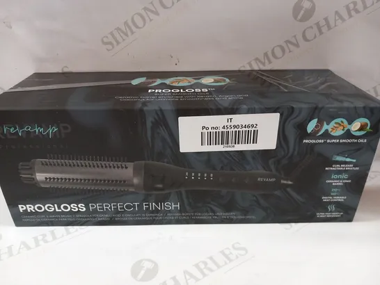 BOXED REVAMP PROGLOSS PERFECT FINISH CERAMIC CURL AND WAVES BRUSH 