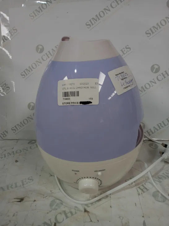 BELL HOWELL COLOUR CHANGING HUMIDIFIER 