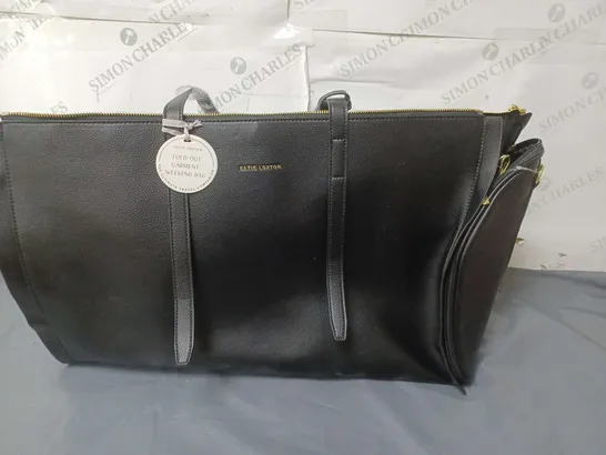 KATIE LOXTON FOLD OUT GARMENT WEEKEND BAG BLACK